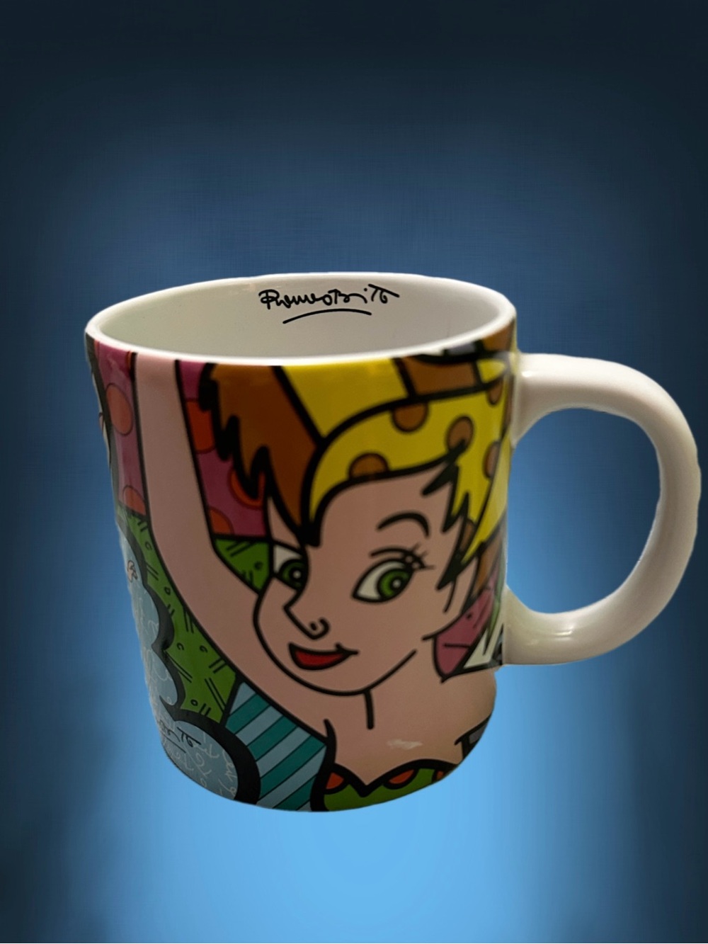 Disney /Romero Britto Tinkerbell ceramic mug 2011